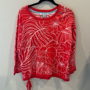 Tommy bahama sweater in good used condition, 3/4  sleeve and ties at the bottom